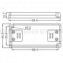 Driver LED DRN0350006.240 disegno tecnico