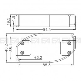 Driver LED DRN0500008.240 disegno tecnico