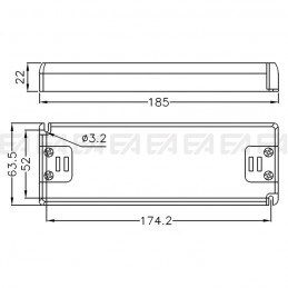 Driver LED DRN0500050.240 disegno tecnico