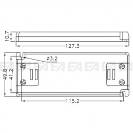 Driver LED DRN0700012.240 disegno tecnico