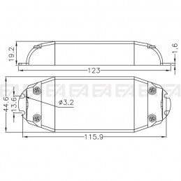 Driver LED DRD0450010.240 disegno tecnico