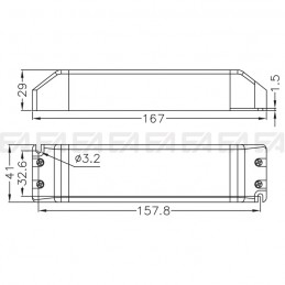 Driver LED DRD0700036.240 disegno tecnico