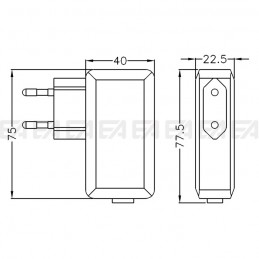 Driver LED DRS0500012.240 disegno tecnico