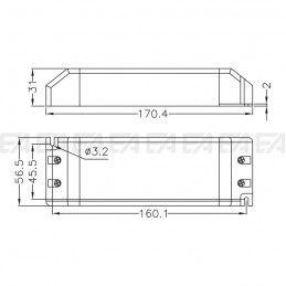 Alimentatore LED ALN012075.246 disegno tecnico