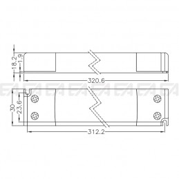 LED power supply ALN024100.242 technical drawing