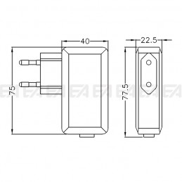 Alimentatore LED ALS012012 disegno tecnico