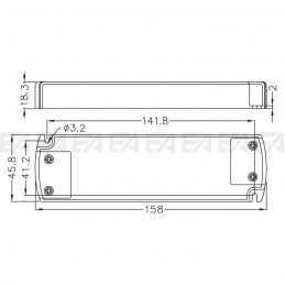 Alimentatore LED ALN024030.244 disegno tecnico