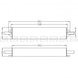 Alimentatore LED ALW012030.180 disegno tecnico