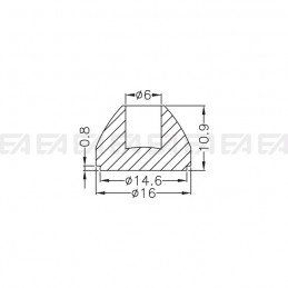 Lente LL016.025 disegno tecnico