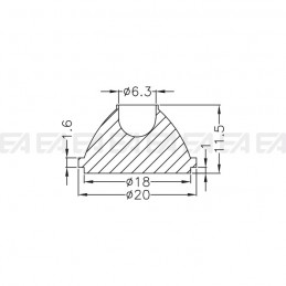 Lente LL020 disegno tecnico