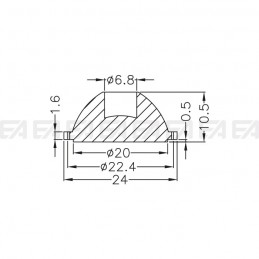 Lente LL022 disegno tecnico