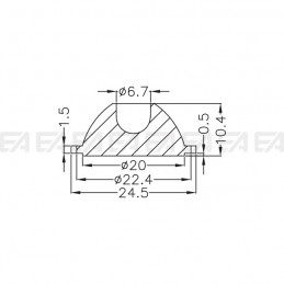 Lente LL022.015.01 disegno tecnico