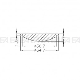 Lente LP035.H07.06 disegno tecnico