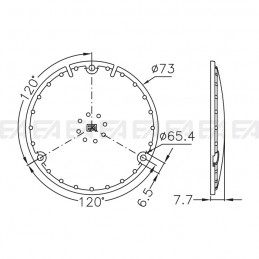 Cover di protezione LL073.000 disegno tecnico