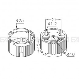 Collimator COL022.03 technical drawing