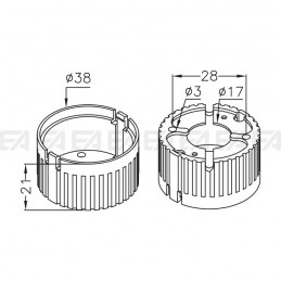 Collimatore COL036.01 disegno tecnico