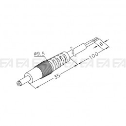 Bipolar round cable CNT011.00 technical drawing