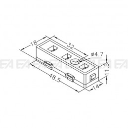 Scatola di connessione CNT017.00 disegno tecnico
