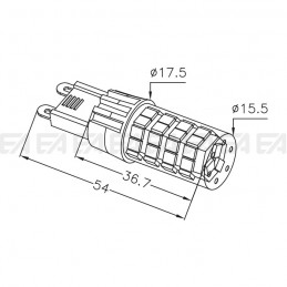 LED bulb G905240W.CS002 technical drawing
