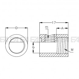 Cable clamp 0101.001 technical drawing