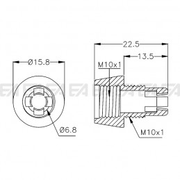 Bloccacavo 0103.003 disegno tecnico