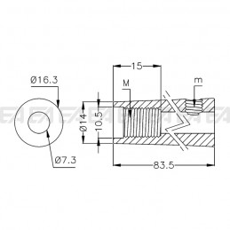 Bloccacavo 0101.005 disegno tecnico