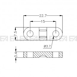 Bloccacavo 0102.004 disegno tecnico