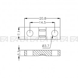 Bloccacavo 0102.007 disegno tecnico