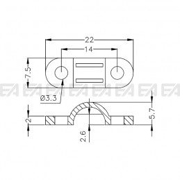 Bloccacavo 0102.008 disegno tecnico