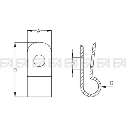 Bloccacavo 0102.009 disegno tecnico