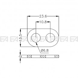 Bloccacavo 0104.001 disegno tecnico