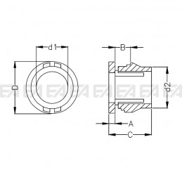 Grommet 0001.020 technical drawing