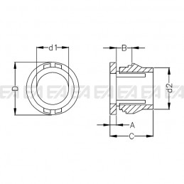 Passacavo 0001.020 disegno tecnico