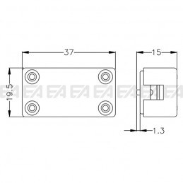 Junction box 0201.001 technical drawing