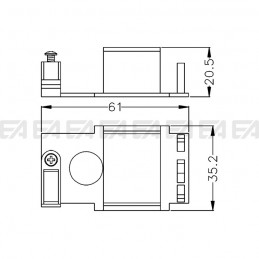 Scatola di connessione 0201.004 disegno tecnico