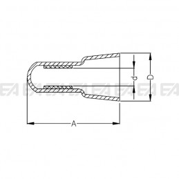 Electric terminal 1502.001 technical drawing