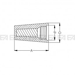 Electric terminal 1501.001 technical drawing