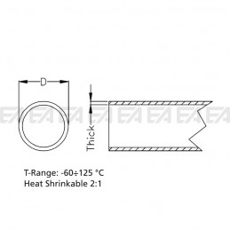 Guaina isolante 1601.001 disegno tecnico