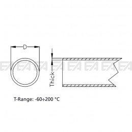 Guaina isolante 1602.001 disegno tecnico