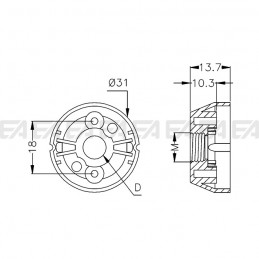 Cap 1003.001 technical drawing