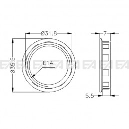 Ghiera 1101.001 disegno tecnico