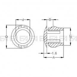 Tappo 1505.005 disegno tecnico
