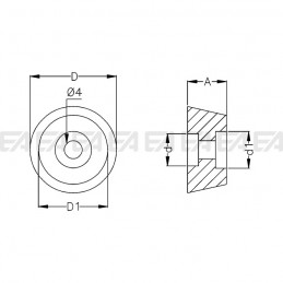 Piedino 9902.001 disegno tecnico