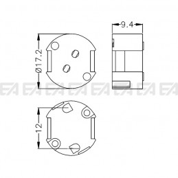 Lampholders A42 technical drawing