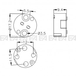 Lampholders A43 technical drawing