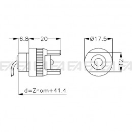 Portalampade H2E disegno tecnico