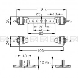 Portalampade H23 disegno tecnico