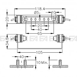 Portalampade H27 disegno tecnico