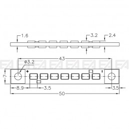 CL218 PCB LED board technical drawing