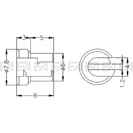 Bloccacavo BLO08 disegno tecnico